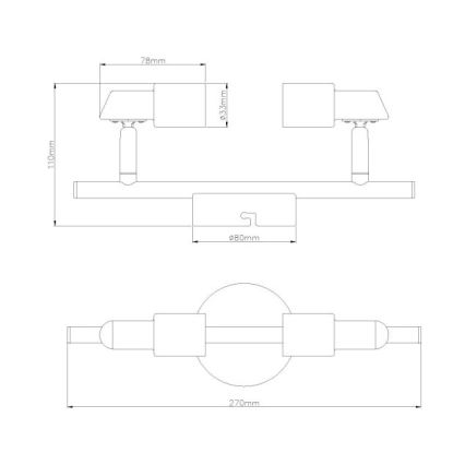 Globo - Foco LED 2xGU10/3W/230V
