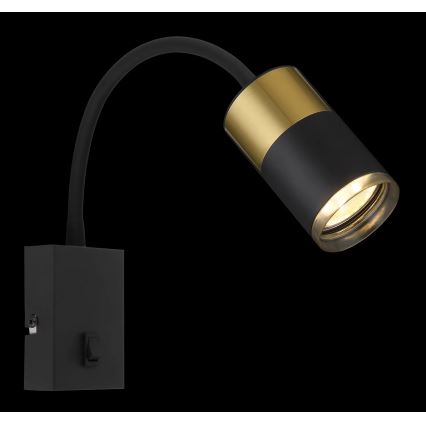 Globo - Foco de parede 1xGU10/25W/230V preto/dourado
