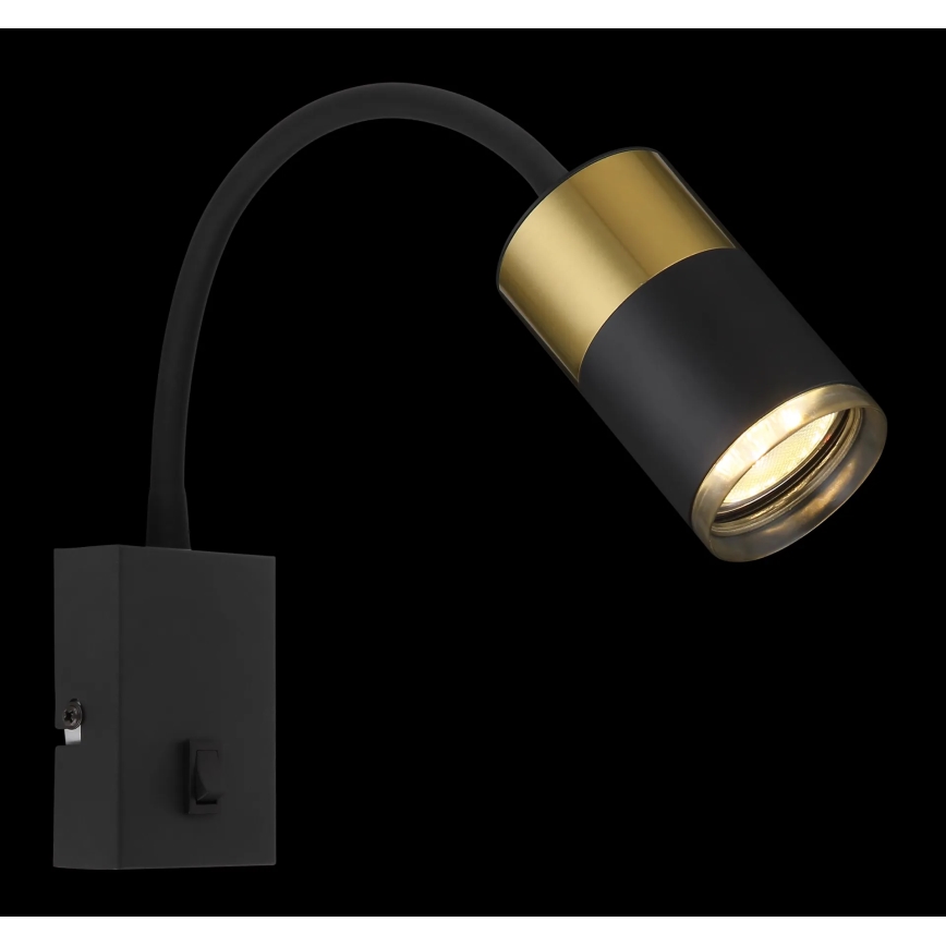Globo - Foco de parede 1xGU10/25W/230V preto/dourado