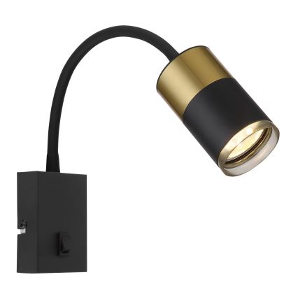 Globo - Foco de parede 1xGU10/25W/230V preto/dourado