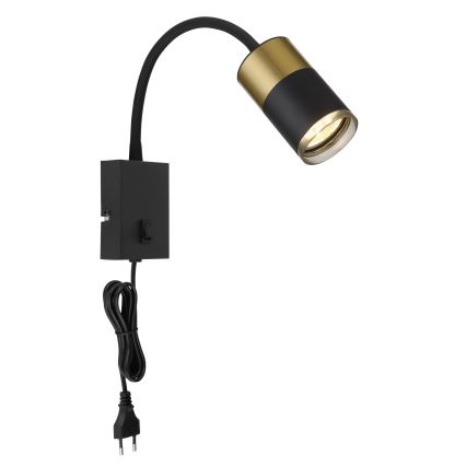 Globo - Foco de parede 1xGU10/25W/230V preto/dourado