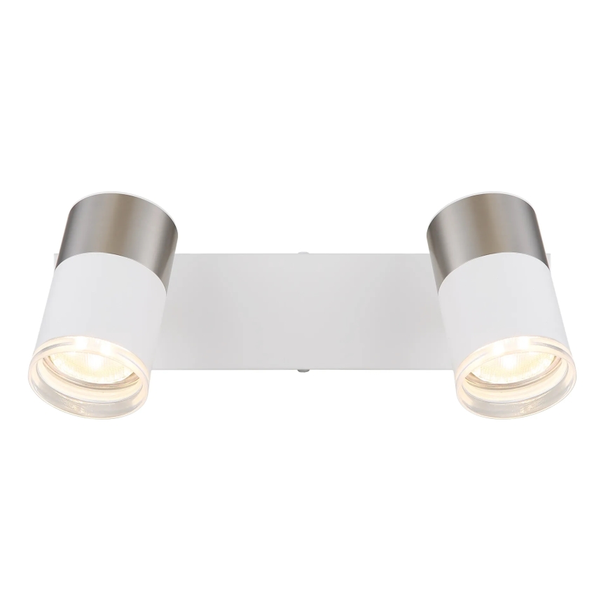 Globo - Foco 2xGU10/25W/230V branco/cromado mate