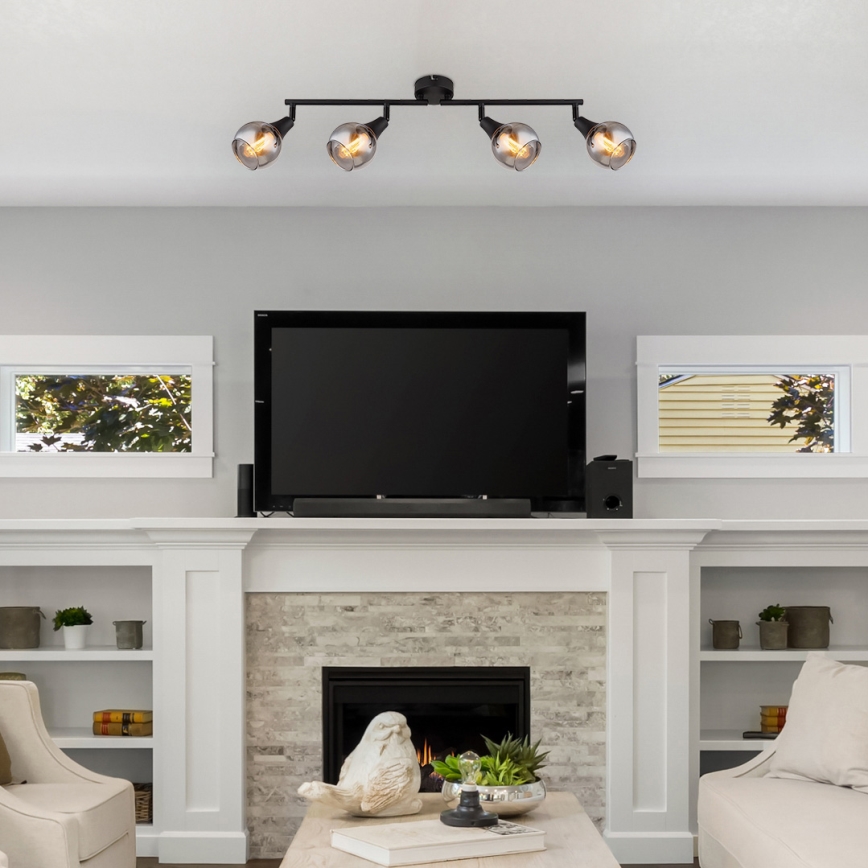 Globo - Foco 4xE14/40W/230V preto