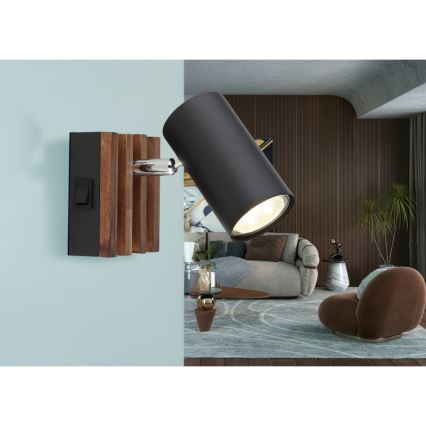 Globo - Foco de parede 1xGU10/25W/230V preto