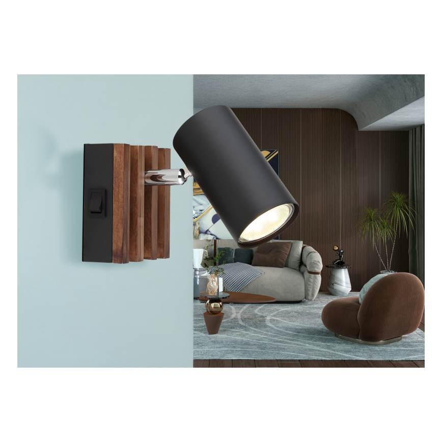 Globo - Foco de parede 1xGU10/25W/230V preto