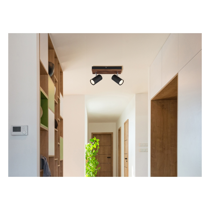 Globo - Foco 2xGU10/25W/230V preto