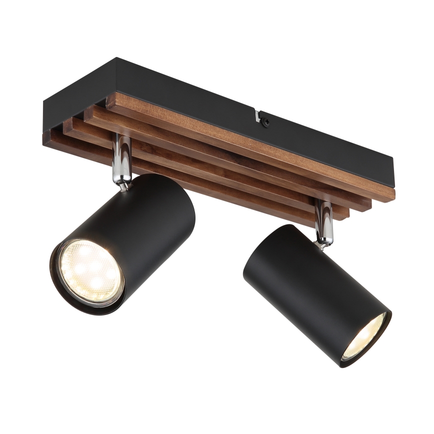 Globo - Foco 2xGU10/25W/230V preto