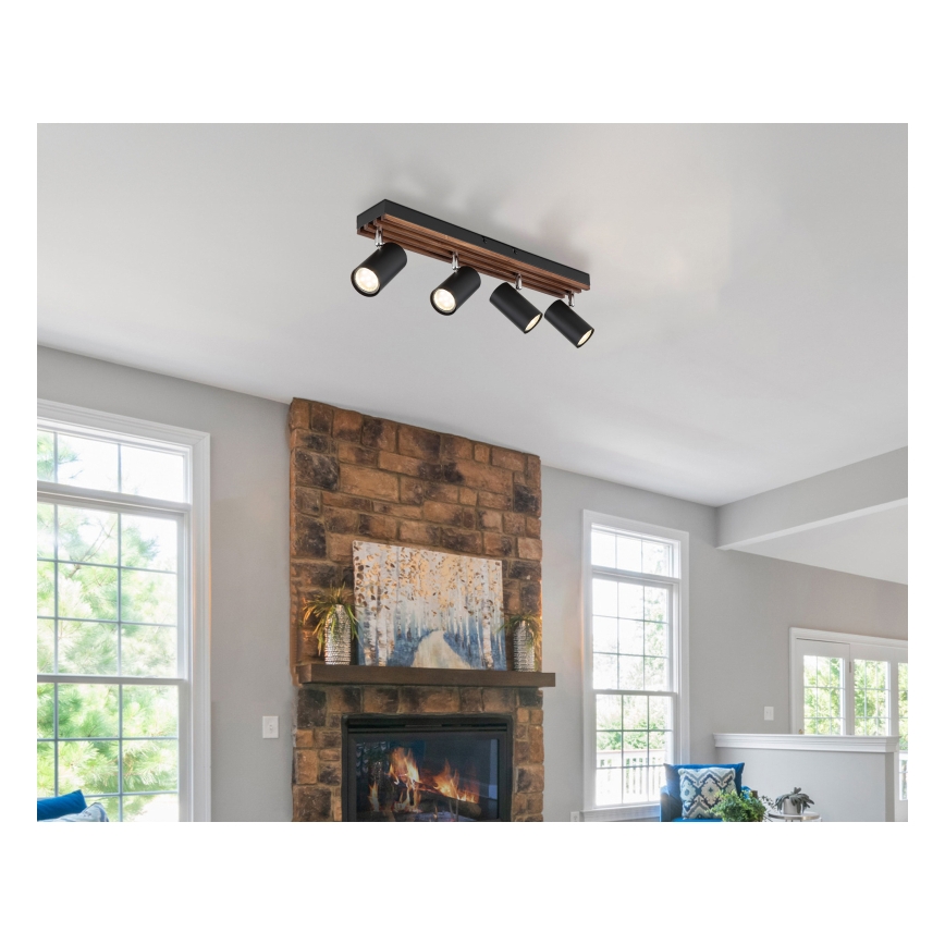 Globo - Foco 4xGU10/25W/230V preto