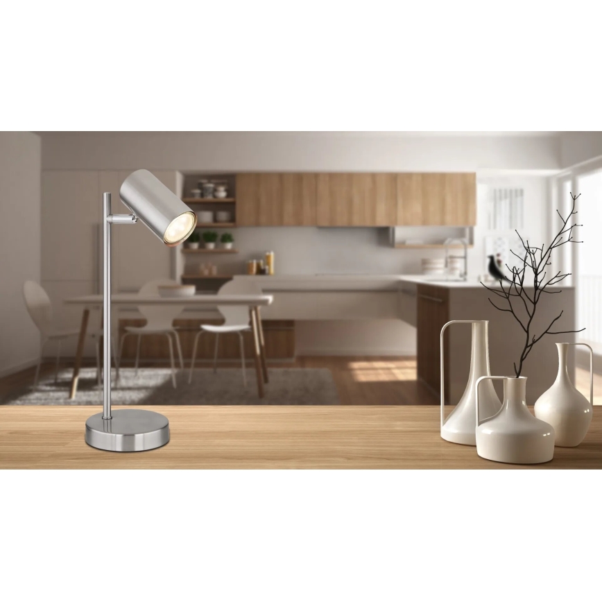 Globo - Candeeiro de mesa 1xGU10/5W/230V cromado mate