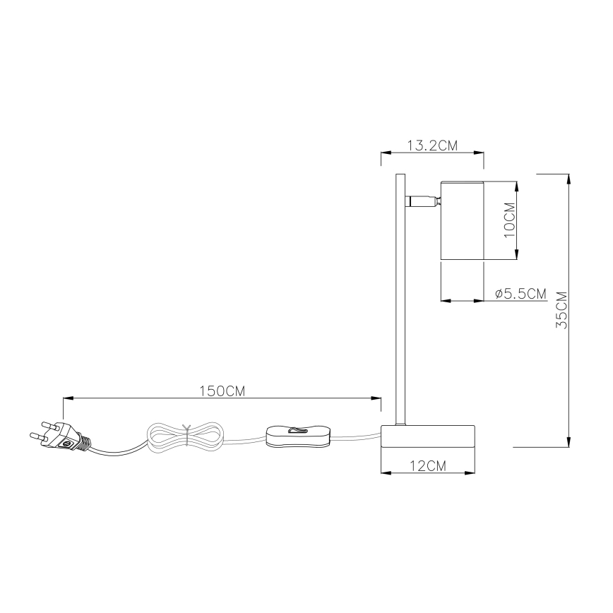 Globo - Candeeiro de mesa 1xGU10/5W/230V