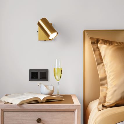 Globo - Foco de parede 1xGU10/25W/230V dourado