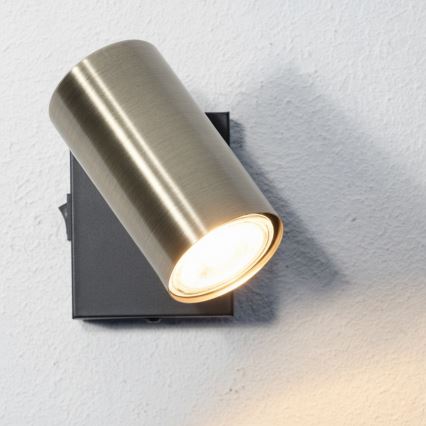 Globo - Foco de parede 1xGU10/25W/230V preto/latão