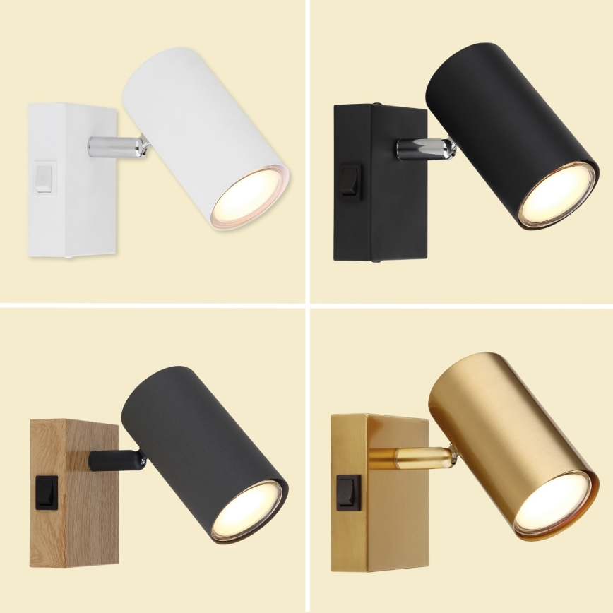 Globo - Foco de parede 1xGU10/25W/230V preto/latão