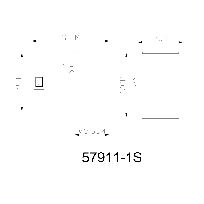 Globo - Foco de parede 1xGU10/25W/230V