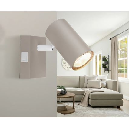 Globo - Aplique de parede direcionável 1xGU10/35W/230V bege