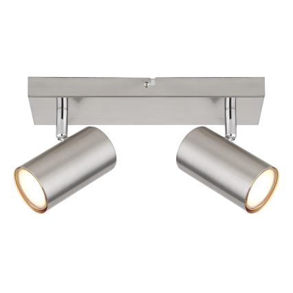 Globo - Foco 2xGU10/25W/230V cromado mate