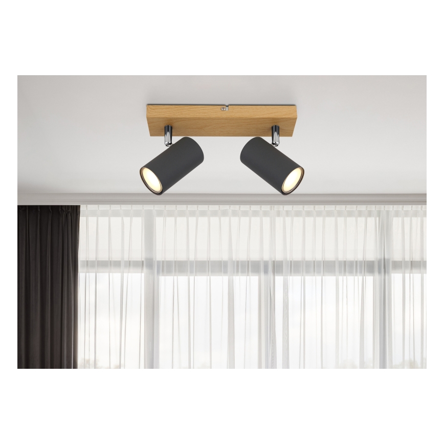 Globo - Foco 2xGU10/35W/230V cinzento/castanho