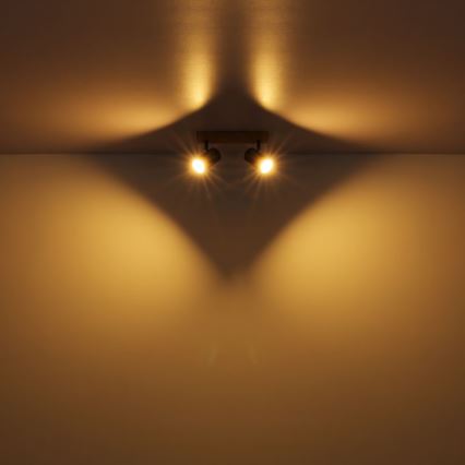 Globo - Foco 2xGU10/35W/230V cinzento/castanho