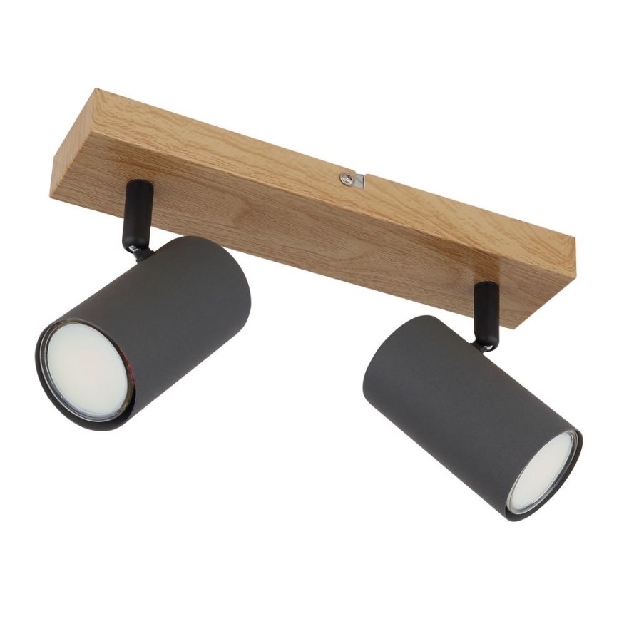 Globo - Foco 2xGU10/35W/230V cinzento/castanho