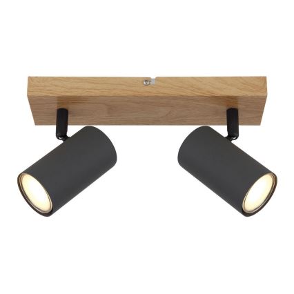 Globo - Foco 2xGU10/35W/230V cinzento/castanho