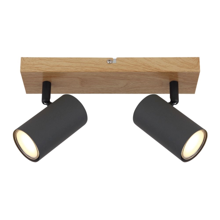 Globo - Foco 2xGU10/35W/230V cinzento/castanho