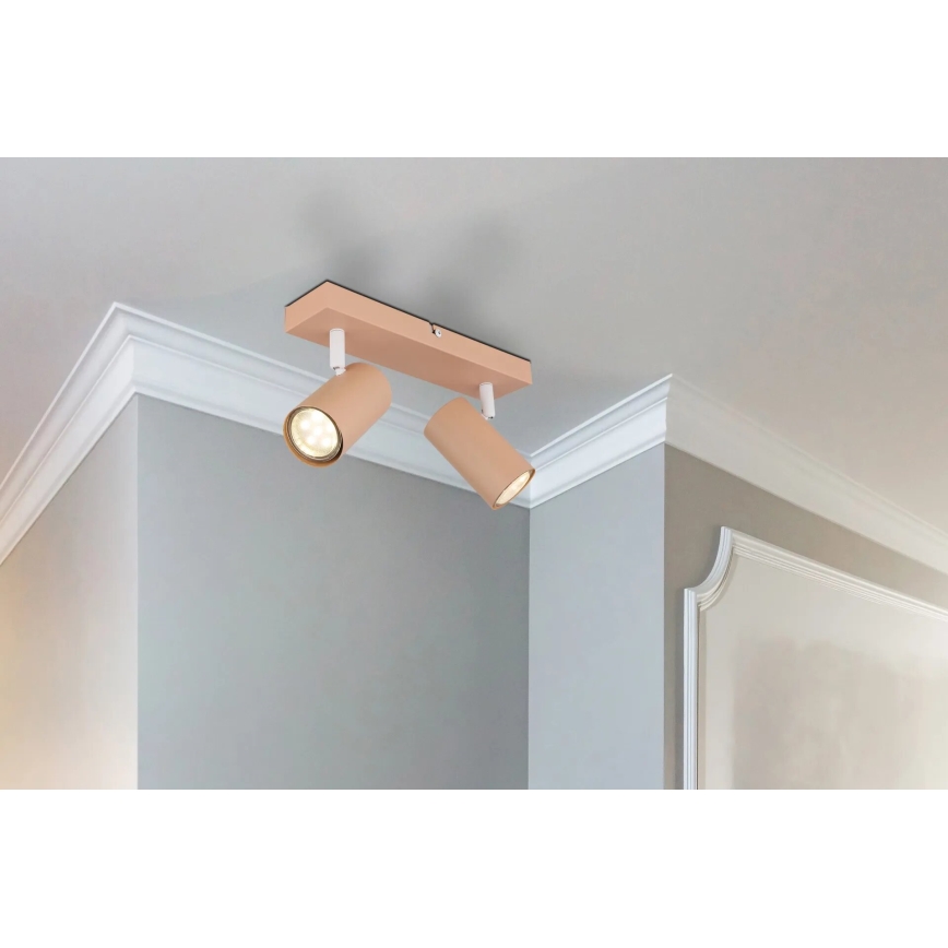 Globo - Foco 2xGU10/25W/230V laranja