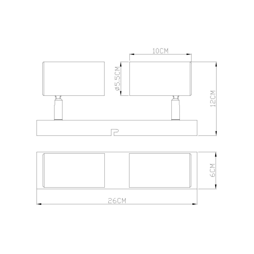 Globo - Foco 2xGU10/25W/230V laranja