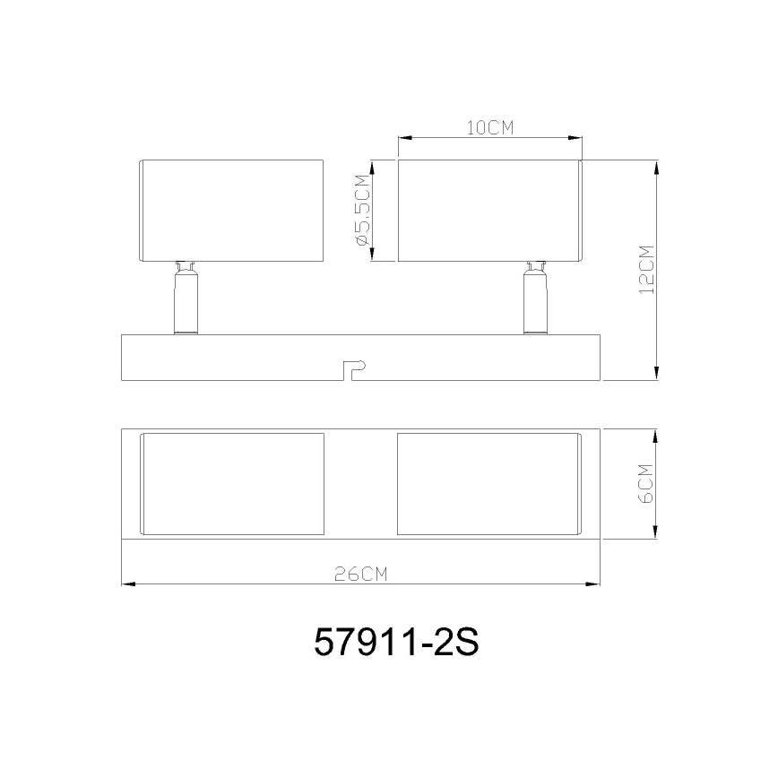 Globo - Foco 2xGU10/25W/230V