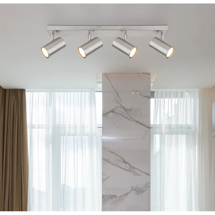 Globo - Foco 4xGU10/25W/230V cromado mate