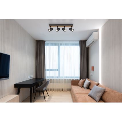 Globo - Foco 4xGU10/35W/230V preto/castanho