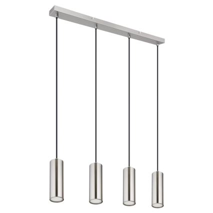 Globo - Candeeiro suspenso 4xGU10/35W/230V cromado mate