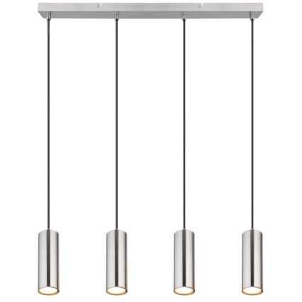 Globo - Candeeiro suspenso 4xGU10/35W/230V cromado mate