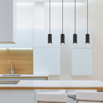 Globo - Candelabro suspenso 4xGU10/35W/230V preto