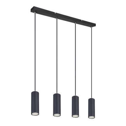 Globo - Candelabro suspenso 4xGU10/35W/230V preto