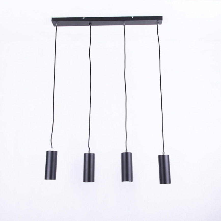 Globo - Candelabro suspenso 4xGU10/35W/230V preto