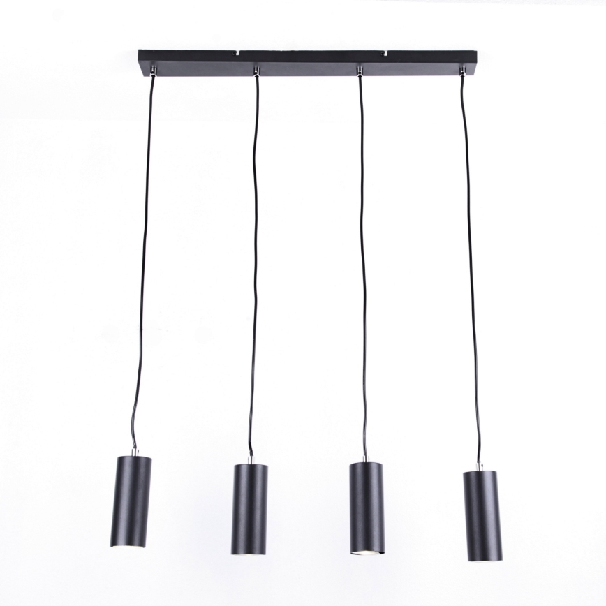 Globo - Candelabro suspenso 4xGU10/35W/230V preto