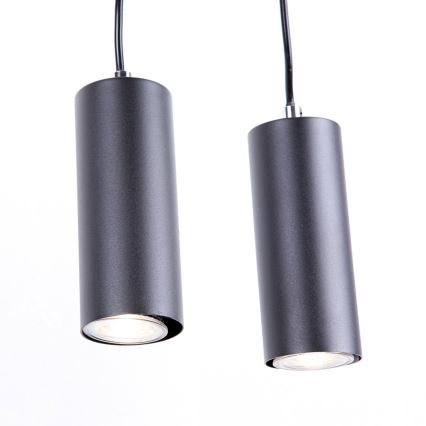 Globo - Candelabro suspenso 4xGU10/35W/230V preto