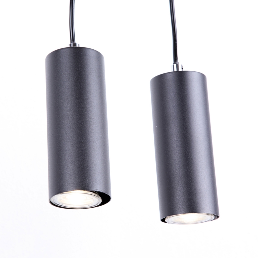 Globo - Candelabro suspenso 4xGU10/35W/230V preto