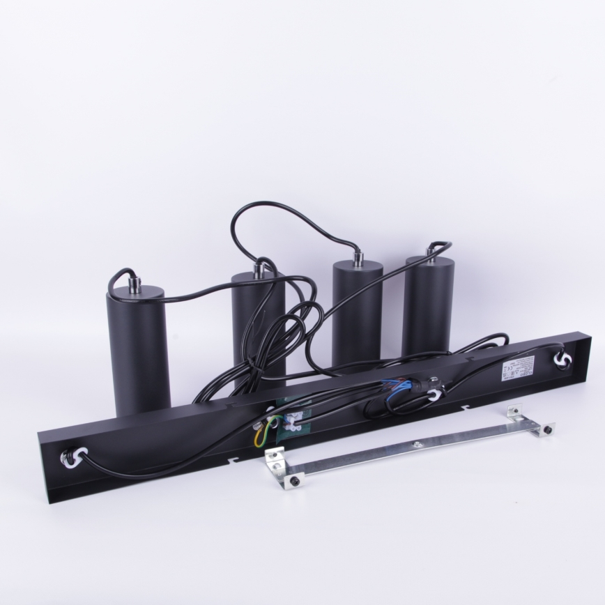 Globo - Candelabro suspenso 4xGU10/35W/230V preto