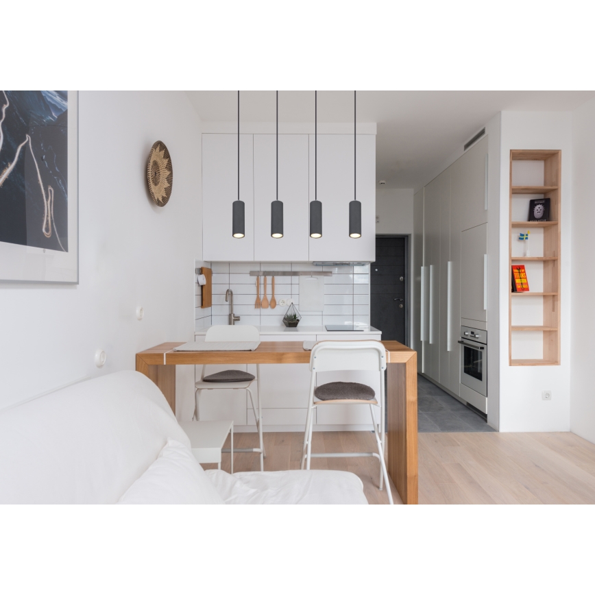 Globo - Candelabro suspenso 4xGU10/35W/230V cinzento/castanho