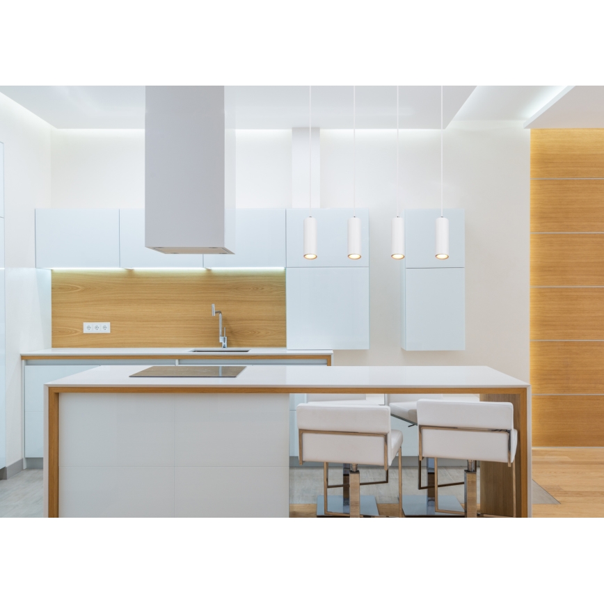 Globo - Candelabro suspenso 4xGU10/35W/230V branco