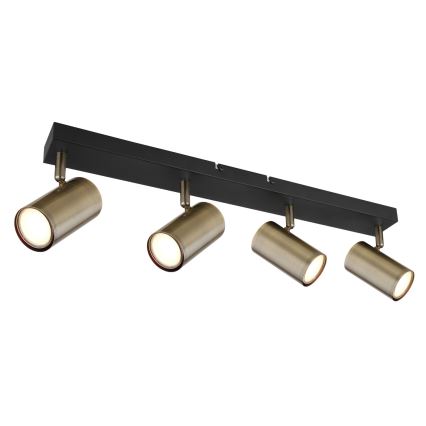 Globo - Foco 4xGU10/35W/230V preto/latão