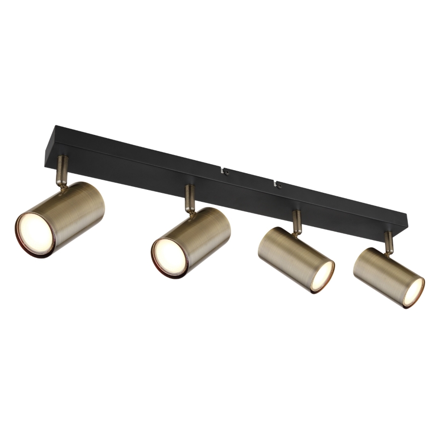 Globo - Foco 4xGU10/35W/230V preto/latão