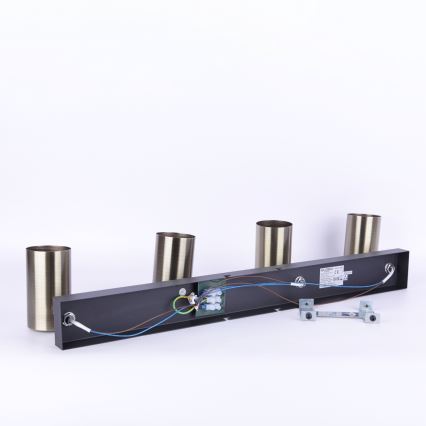 Globo - Foco 4xGU10/35W/230V preto/latão