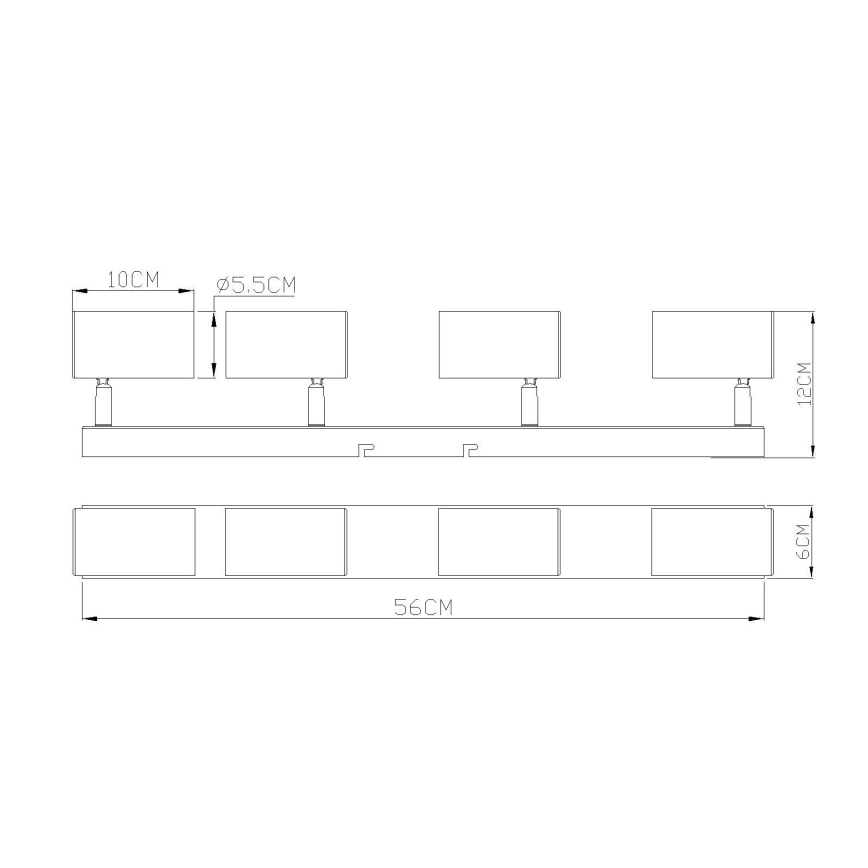 Globo - Foco 4xGU10/35W/230V laranja