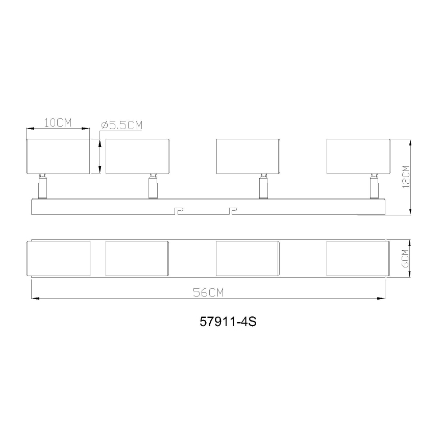 Globo - Foco 4xGU10/25W/230V