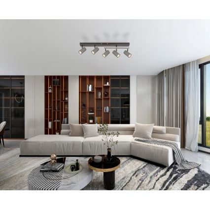 Globo - Foco 5xGU10/35W/230V cinzento