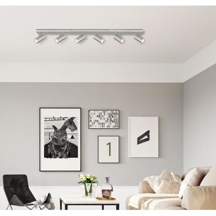 Globo - Foco 6xGU10/35W/230V cromado mate