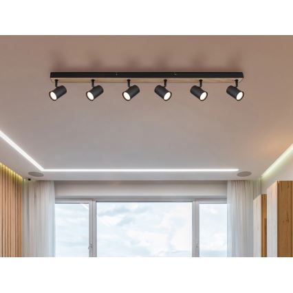 Globo - Foco 6xGU10/35W/230V preto/castanho