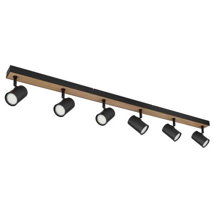 Globo - Foco 6xGU10/35W/230V preto/castanho